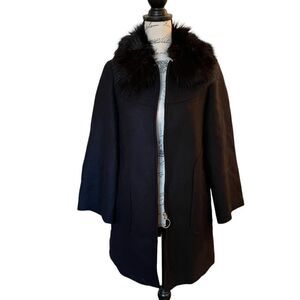 Zara Women's Black wool coat size small